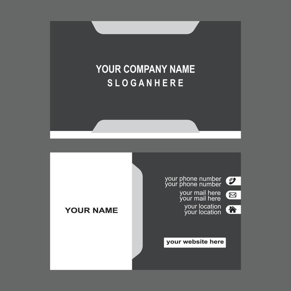 Simple unique standard business card design for free download vector