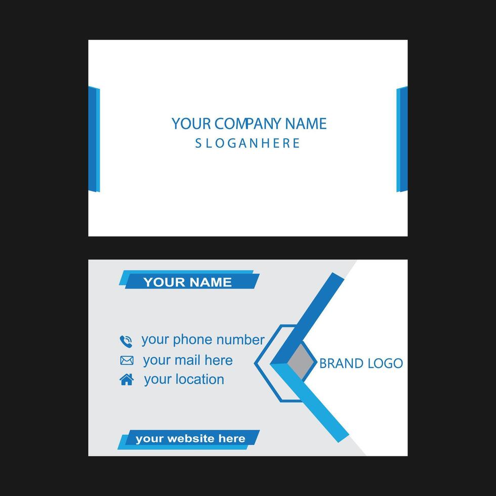 Simple unique standard business card design for free download vector