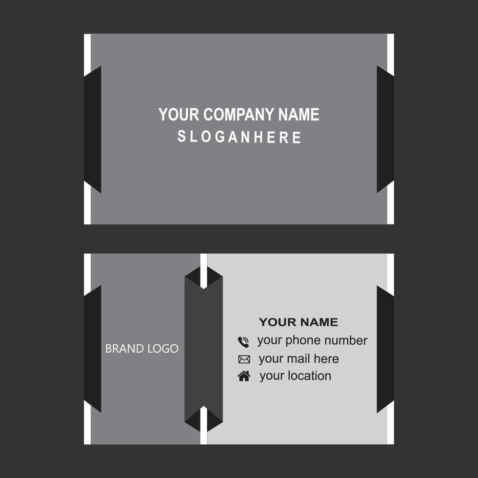 Simple unique standard business card design for free download vector