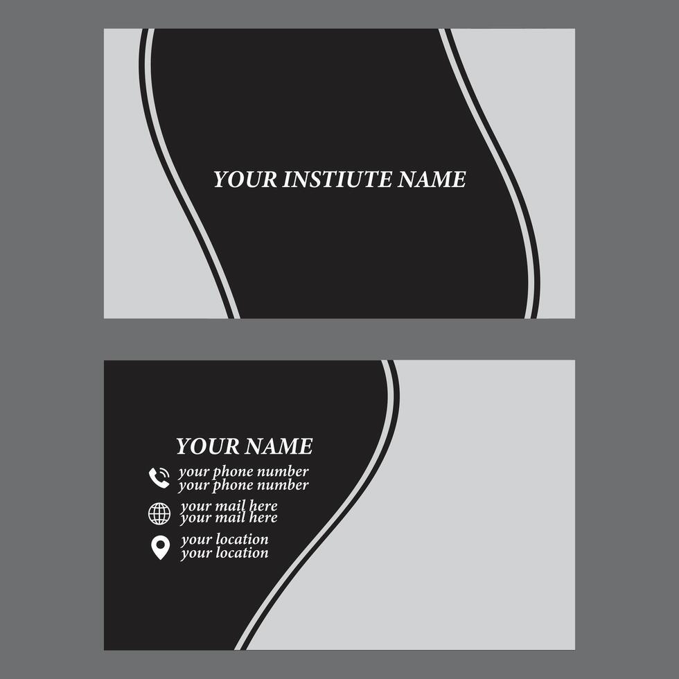 Simple unique standard business card design for free download vector