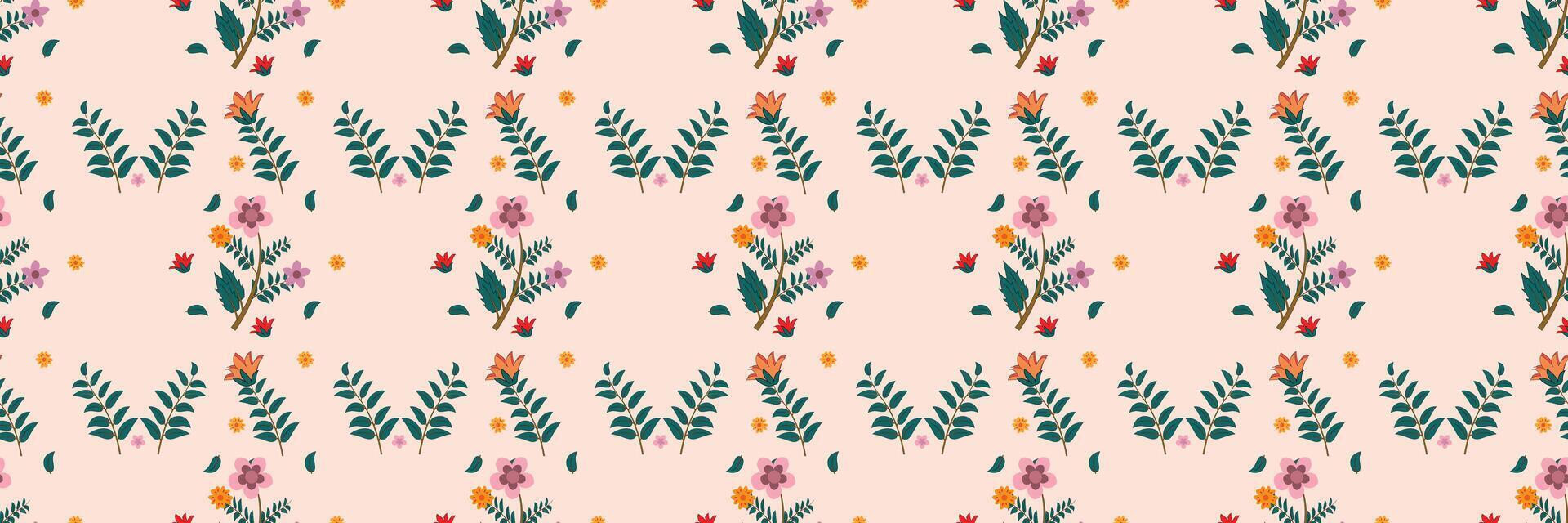 uniqe floral pattern design vector