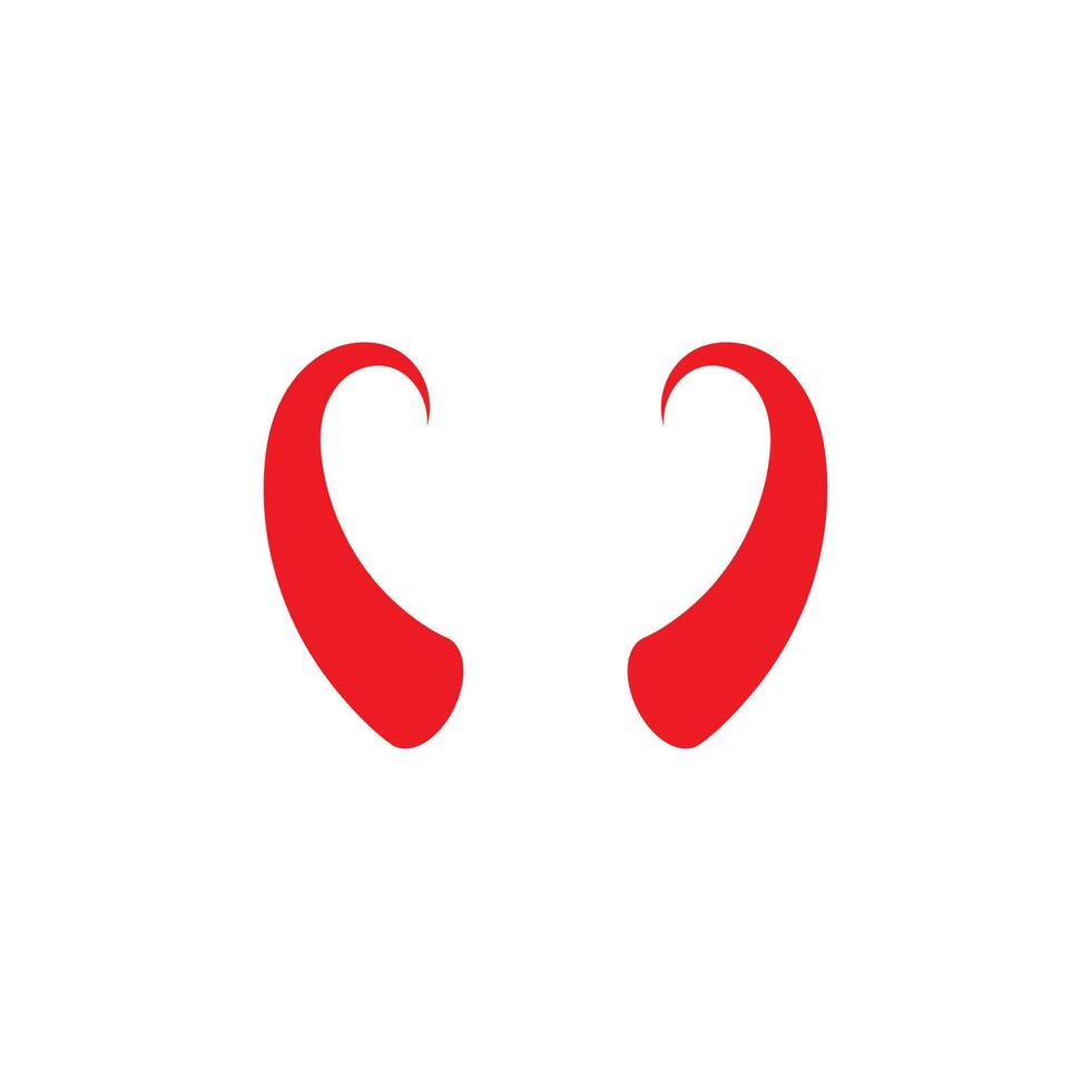 Devil horn icon design illustration Template vector