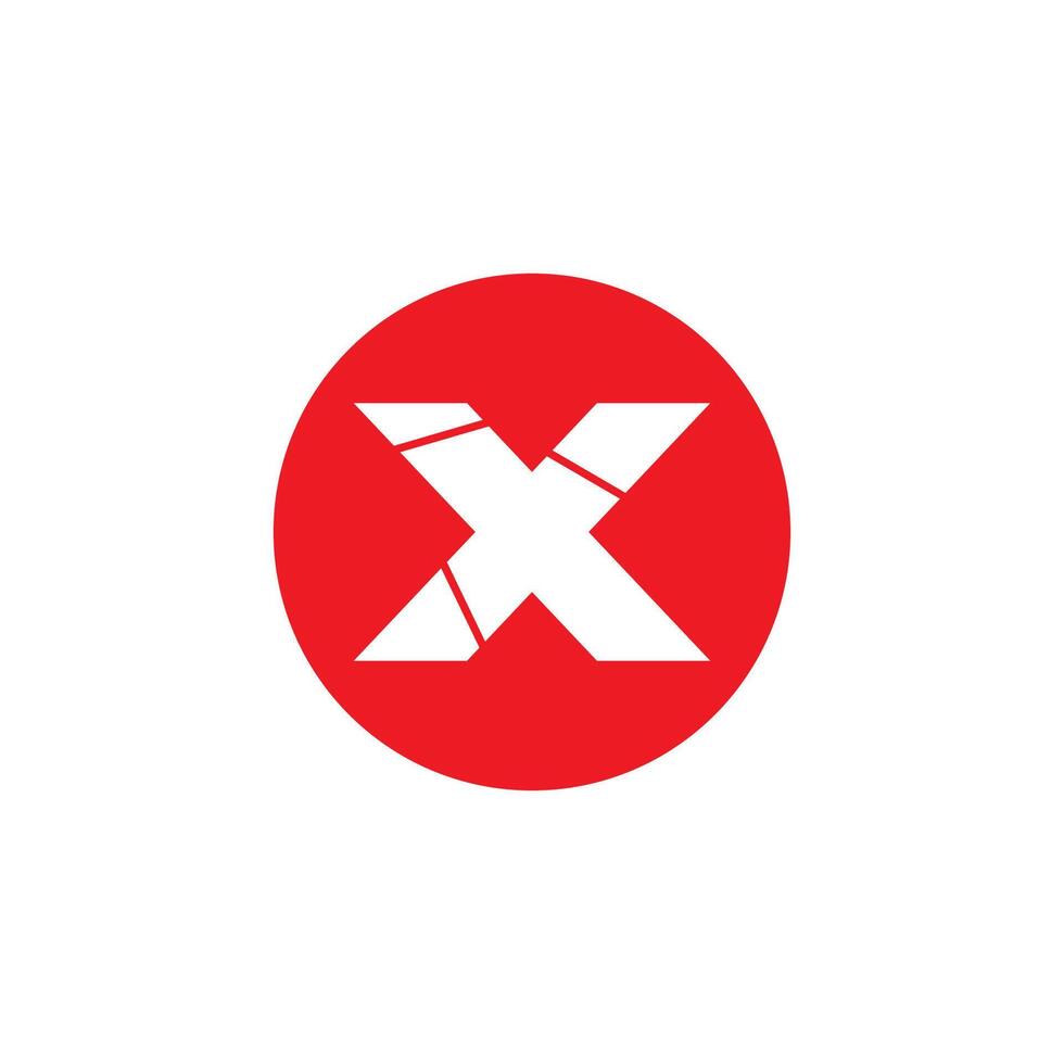 X logo icono ilustración vector