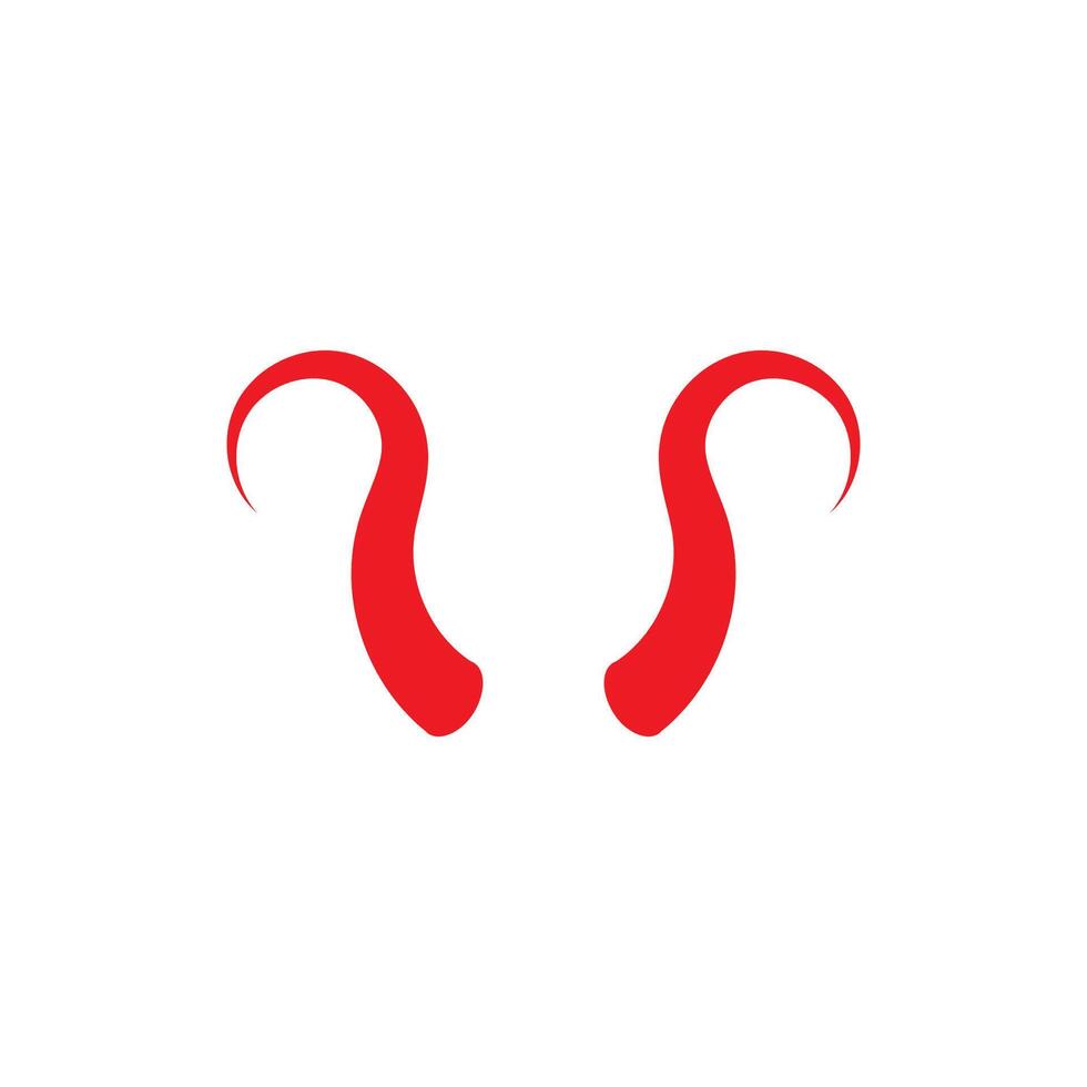 Devil horn icon design illustration Template vector