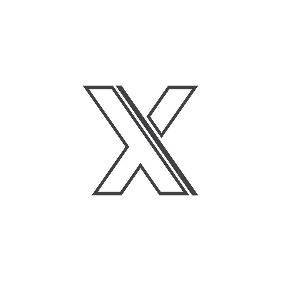 X logo icono ilustración vector