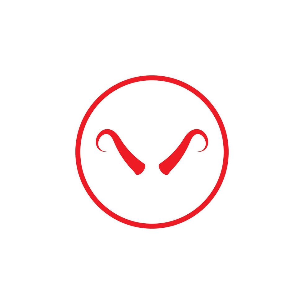 Devil horn icon design illustration Template vector