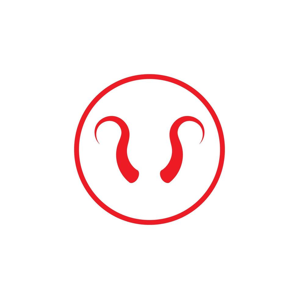 Devil horn icon design illustration Template vector