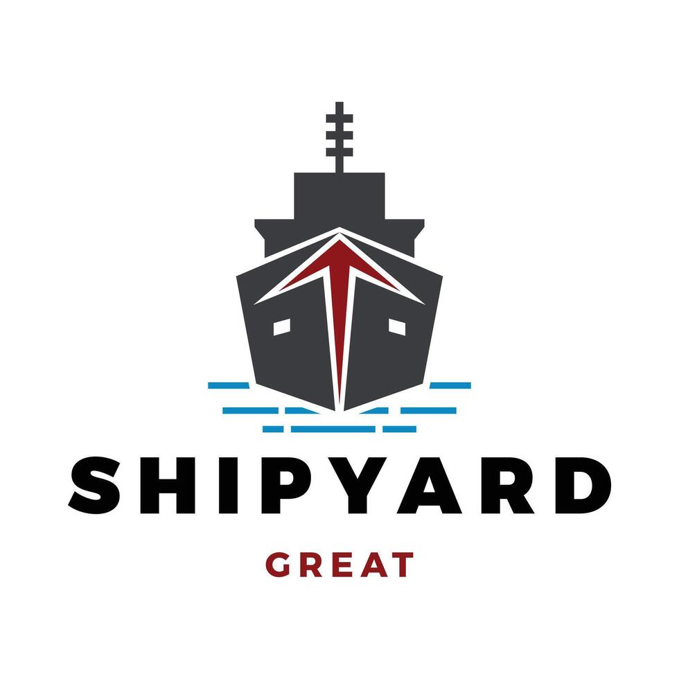 Shipyard Icon Logo Design Template vector