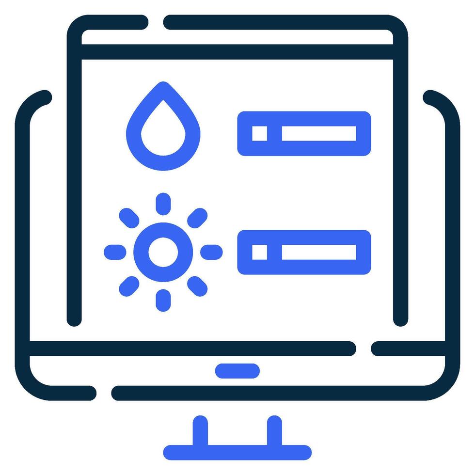 agua monitor icono para web, aplicación, infografía, etc vector