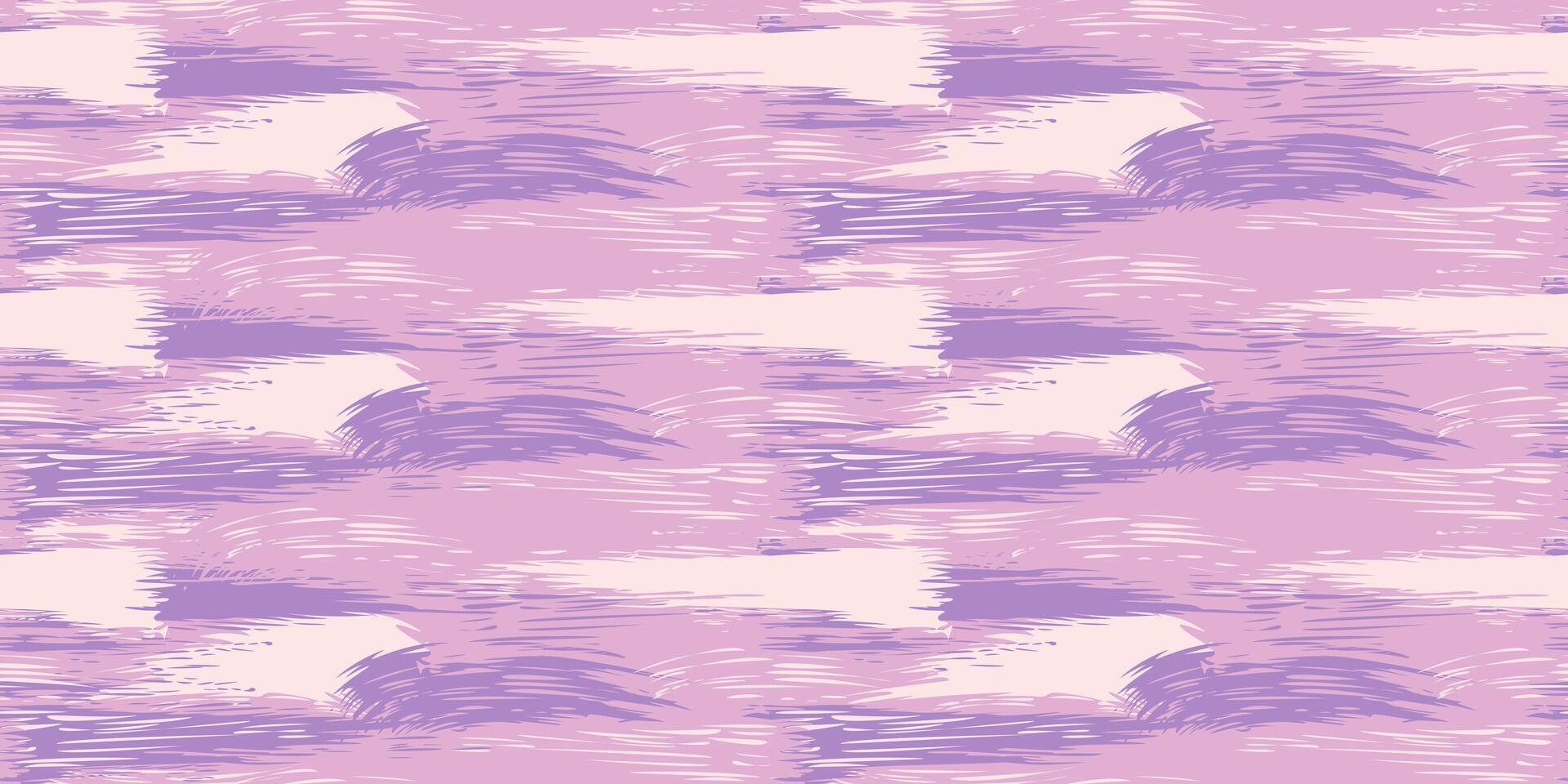 Pastel oil dynamic brush strokes texture seamless pattern. Violet splashes of paint. hand drawn sketch. Abstract artistic print with stains, drops, spots horizontal lines. Collage for designs, vector