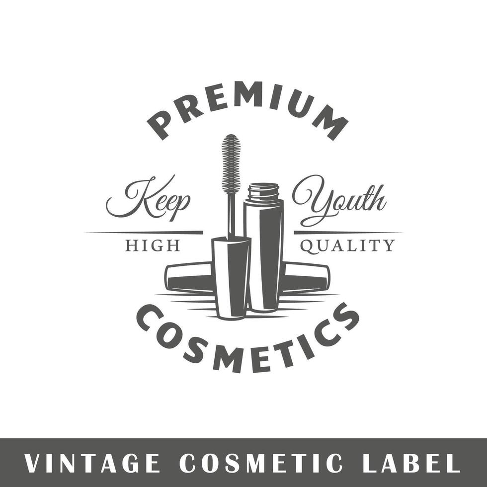 Cosmetic label isolated on white background vector
