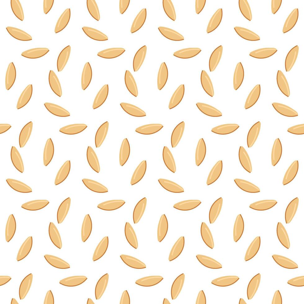 Italian pasta pattern. Flat small grains Cavatelli. Kitchen themes for decoration on culinary themes inspired by Italian cuisine. Homogeneous texture flour pasta. Amazing texture on white background vector