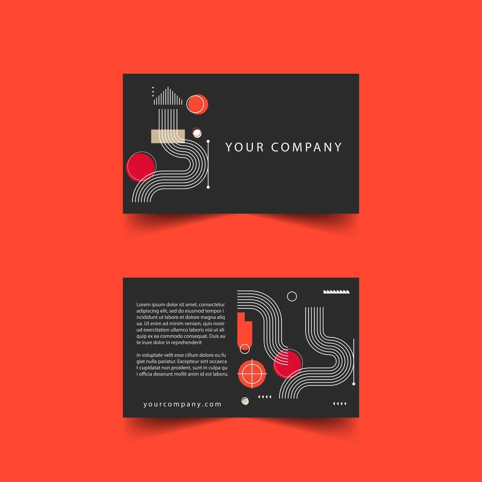 Abstract business card .Geometric Shape illustration vector