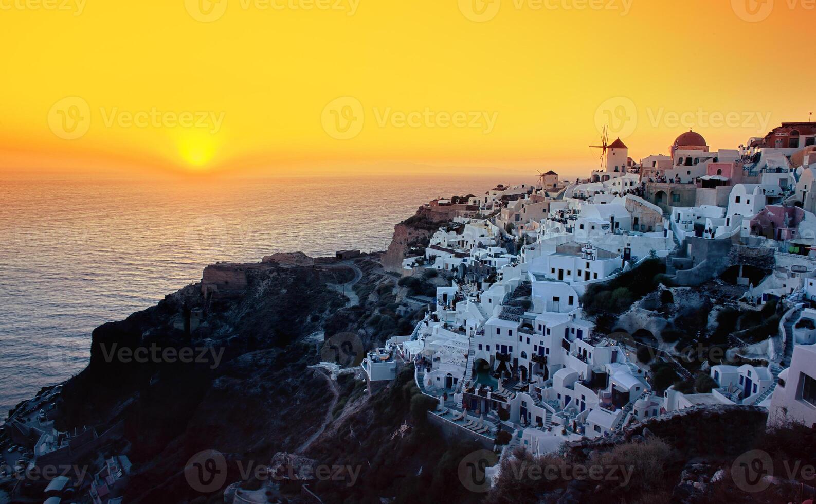 Oia town , Santorini island, Greece photo