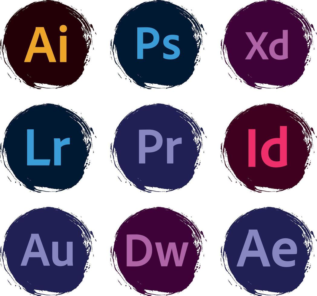 logotipos del programa adobe vector