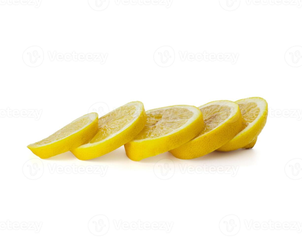 Lemon isolated on white background. Lemon fruit Clipping Path. photo