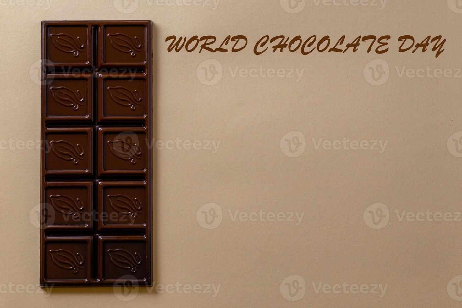 Chocolate bar pieces. Background with chocolate. Sweet food photo concept.