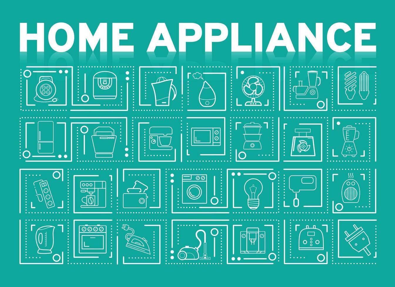 Set of home appliance vector