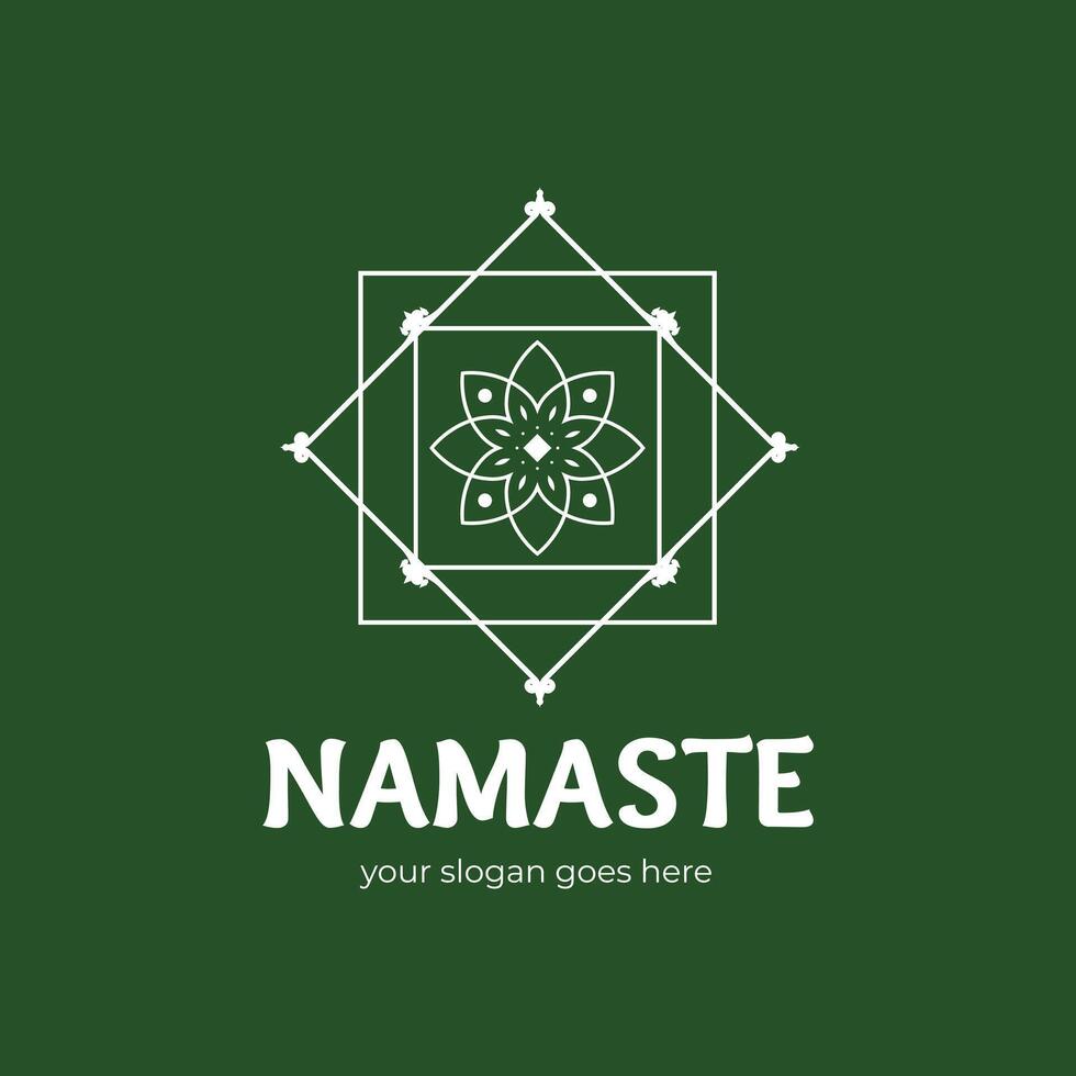 Namaste logo design vector