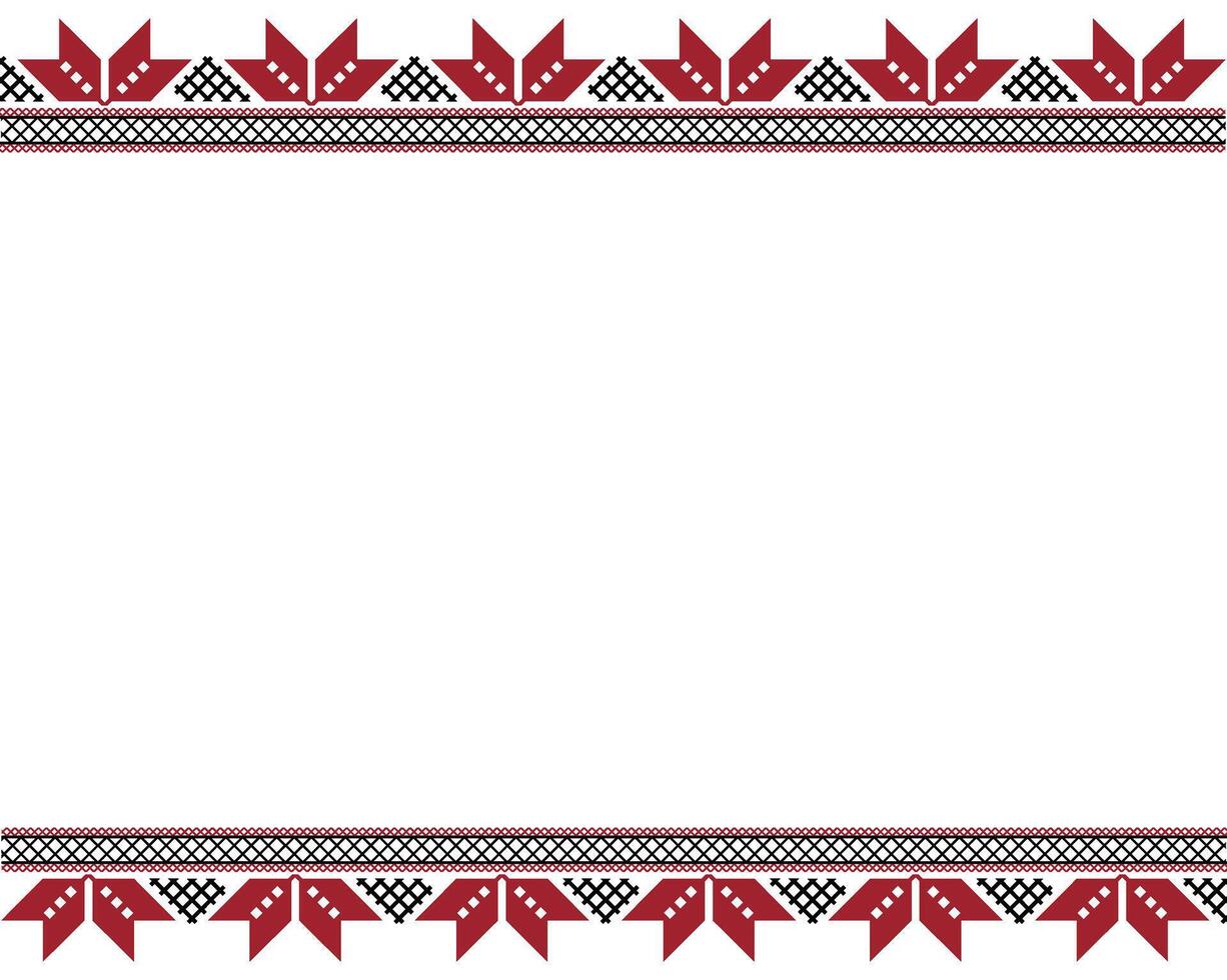 Ukrainian embroidery pattern vector