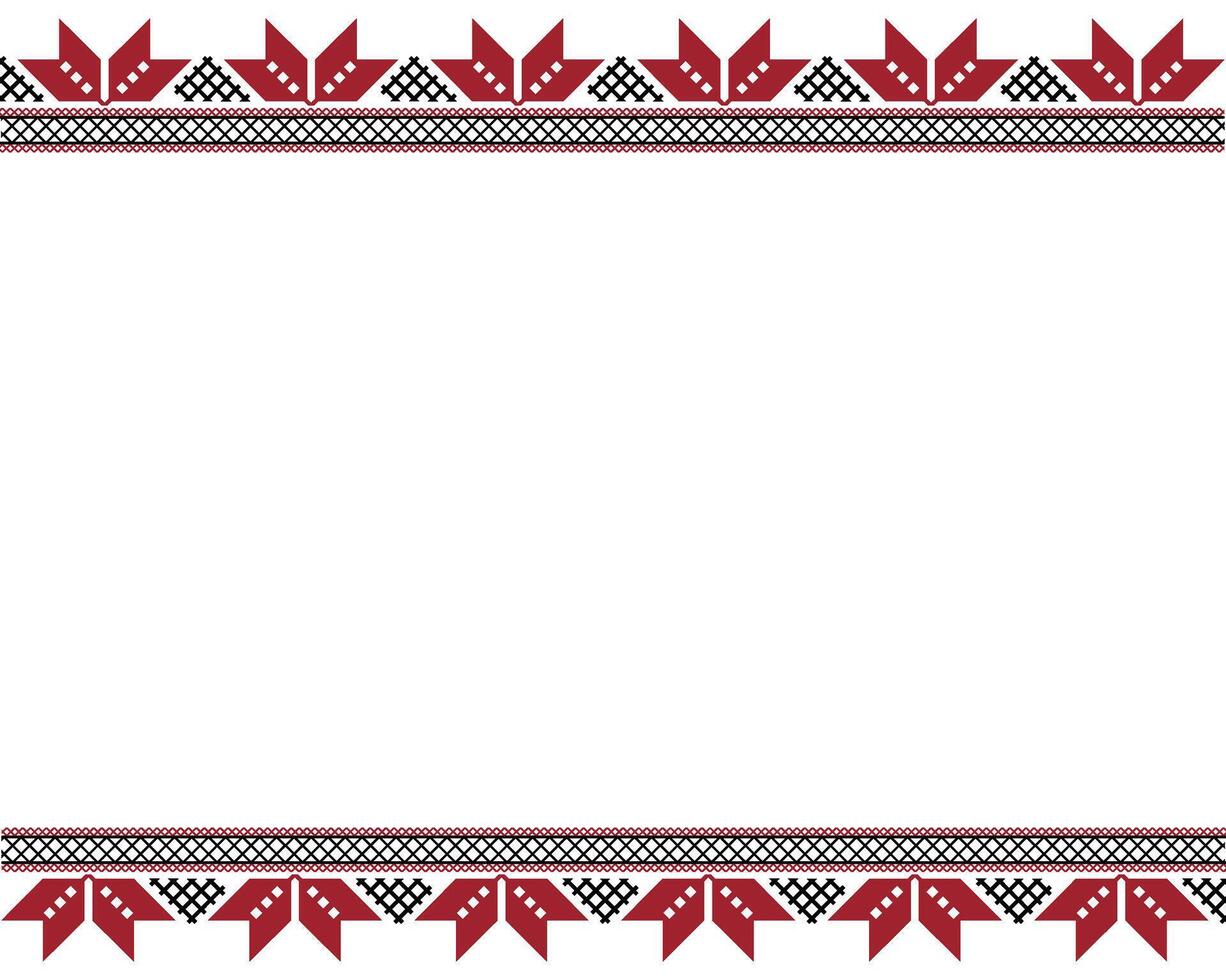 Ukrainian embroidery pattern vector