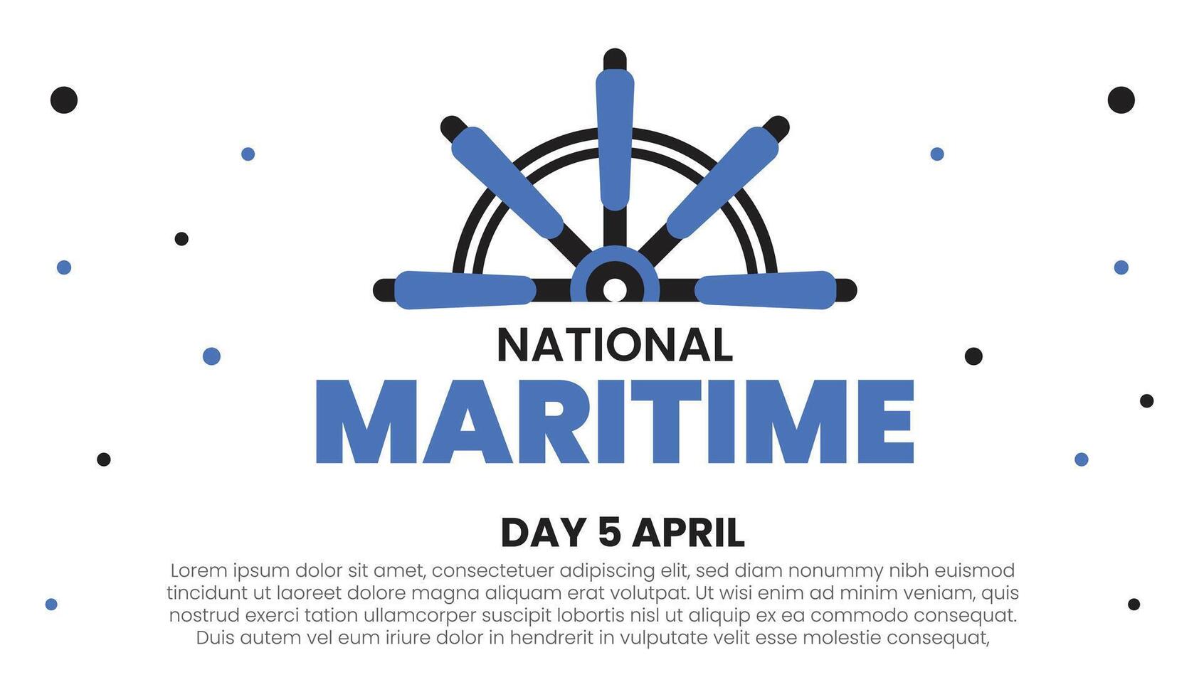 National Maritime Day Design templet vector