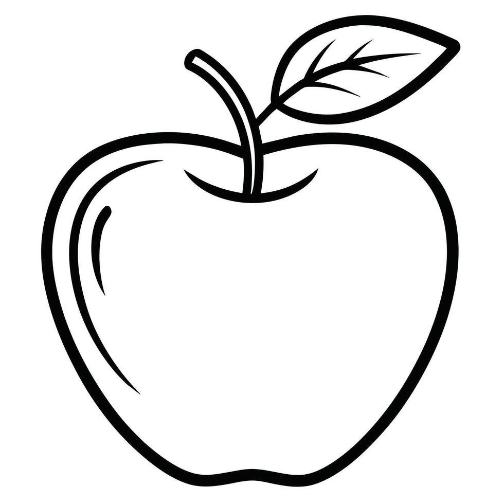 manzana línea Arte diseño vector