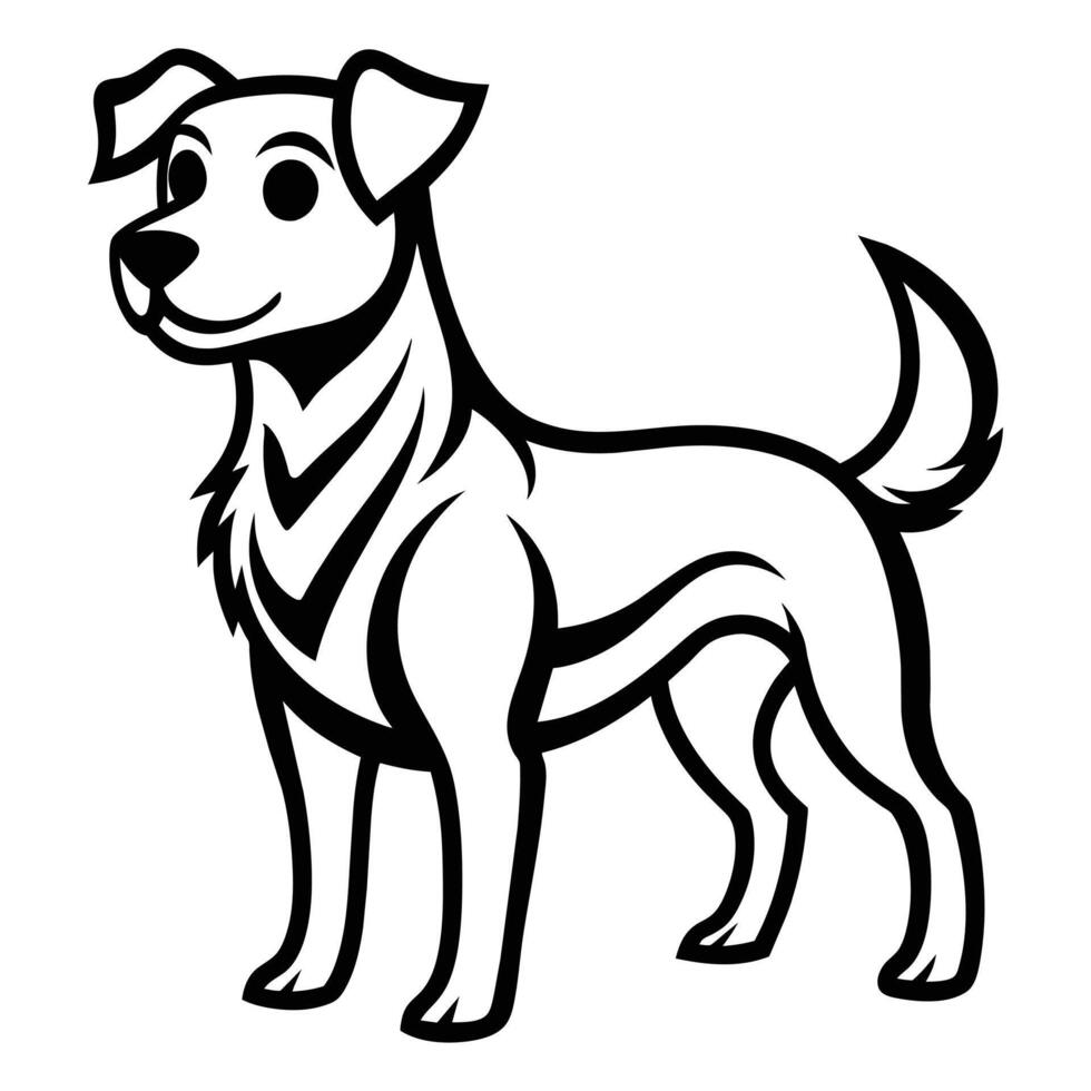 dog line art design ,graphic resource vector