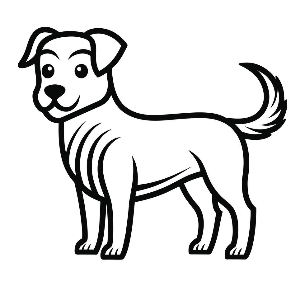 dog line art design ,graphic resource vector