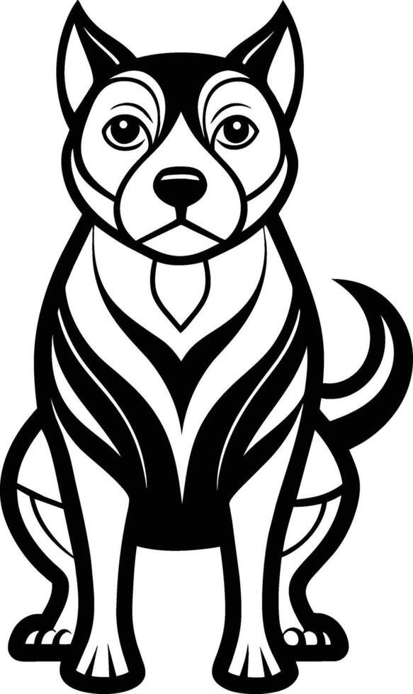 dog line art design ,graphic resource vector