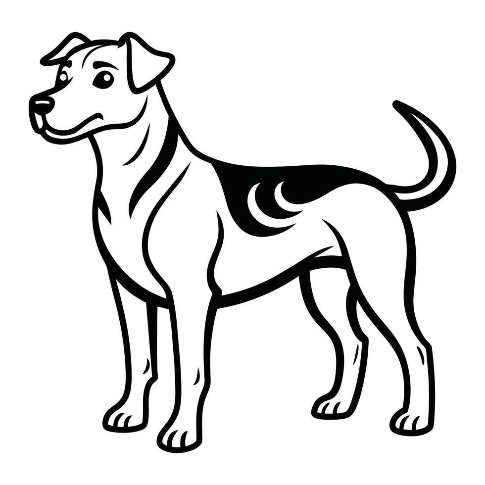dog line art design ,graphic resource vector