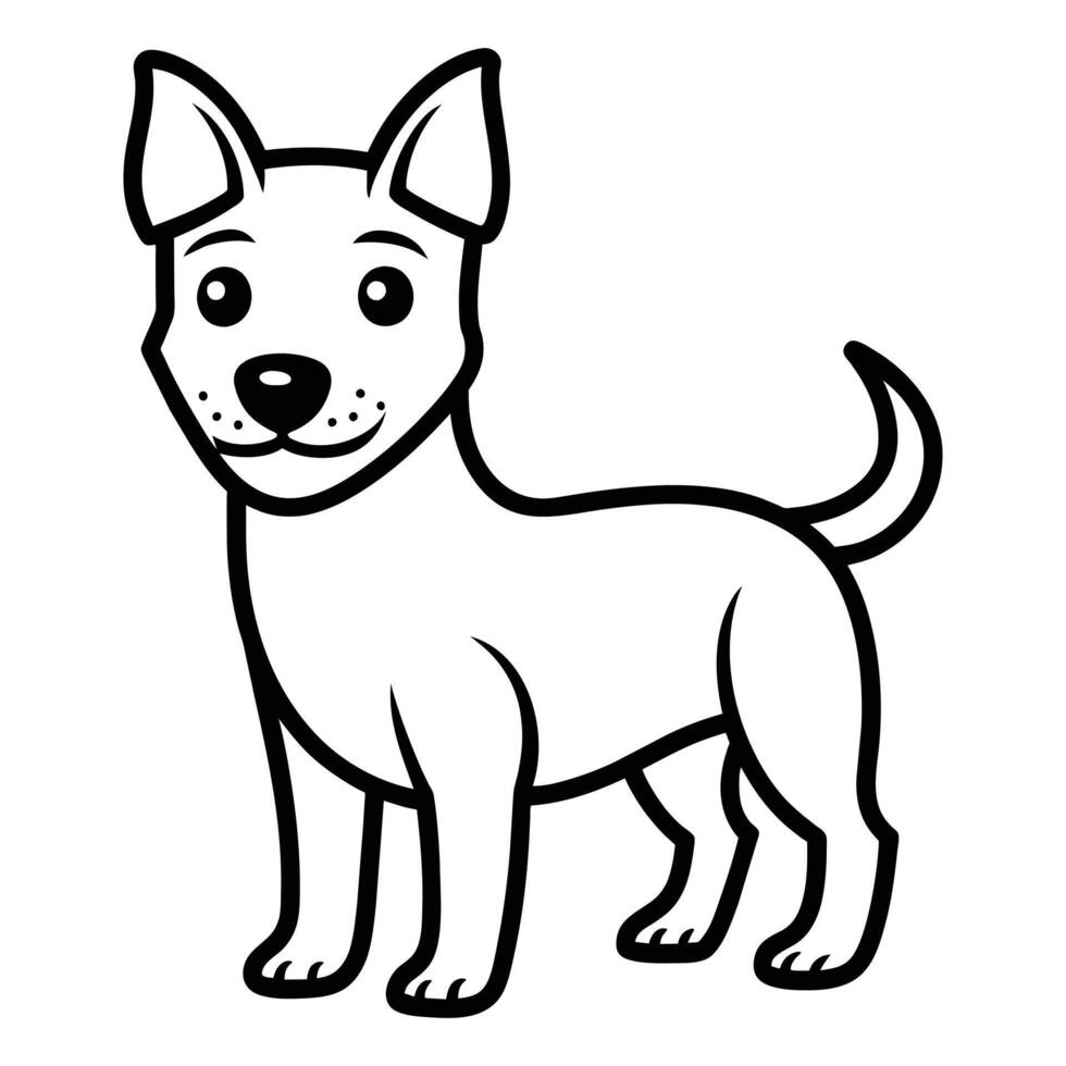 dog line art design ,graphic resource vector