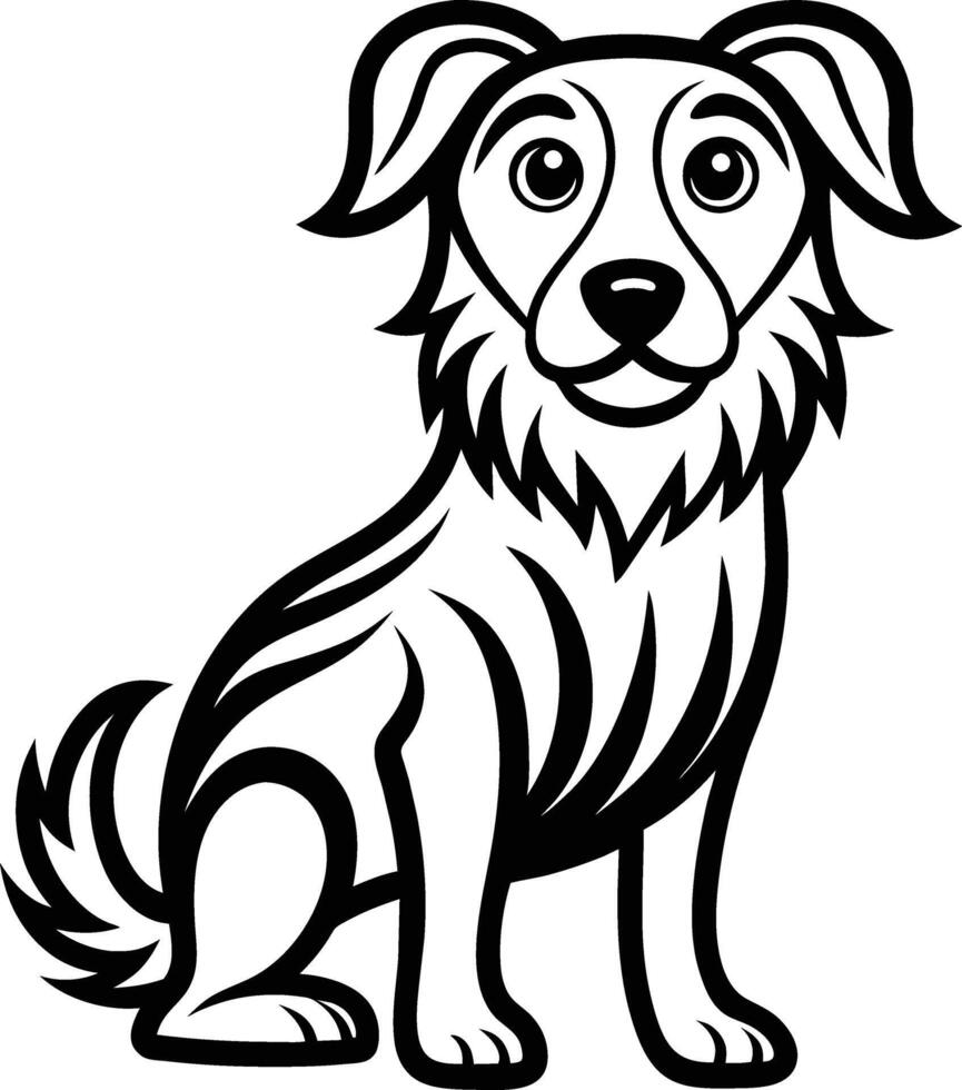 dog line art design ,graphic resource vector