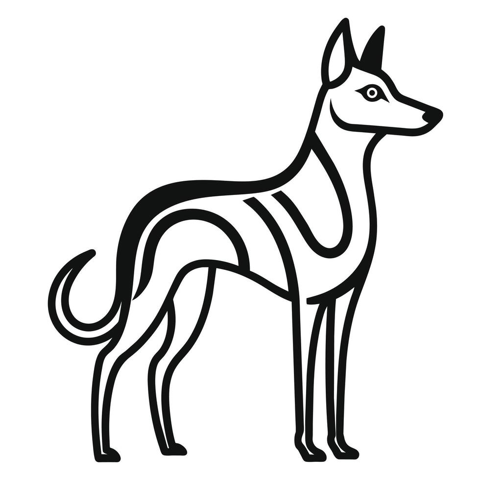 dog line art design ,graphic resource vector