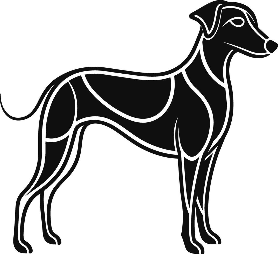 dog line art design ,graphic resource vector