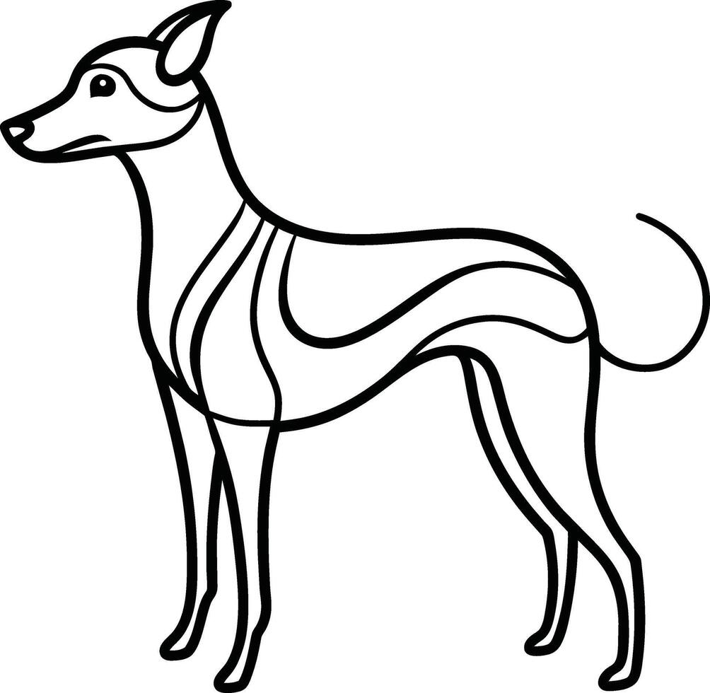 dog line art design ,graphic resource vector