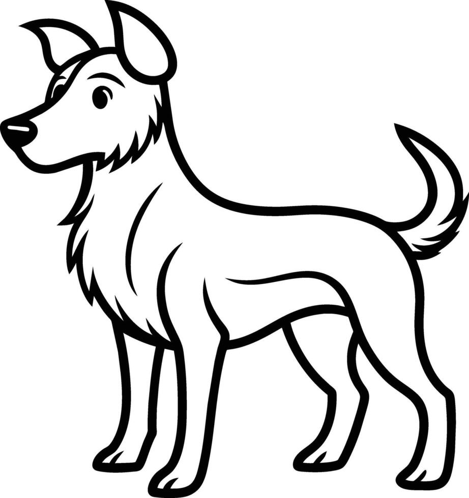 dog line art design ,graphic resource vector