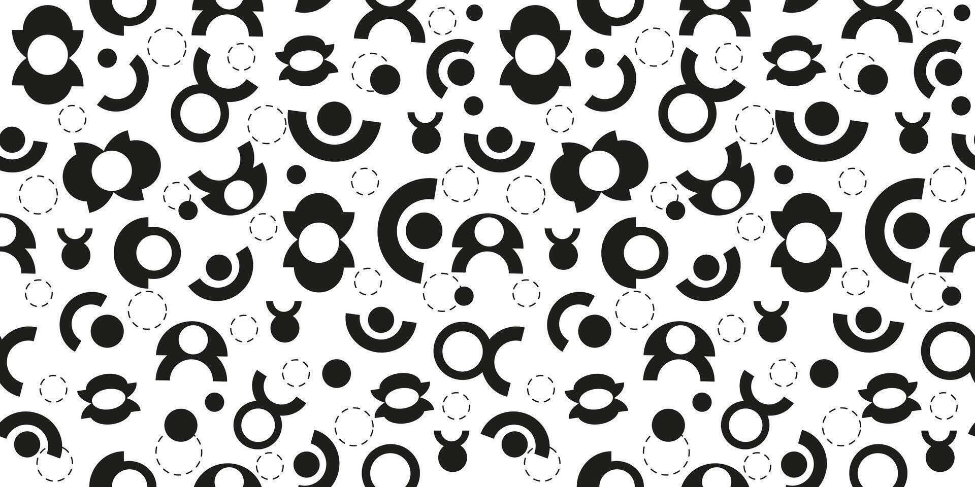 Abstract geometric pattern. Shapes, circles. Seamless background, texture. vector