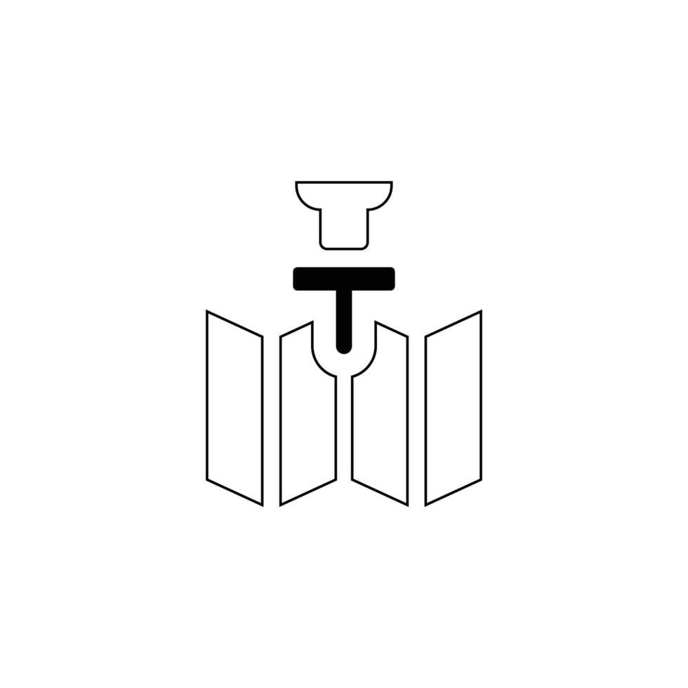 icon of simple forms of point of location vector