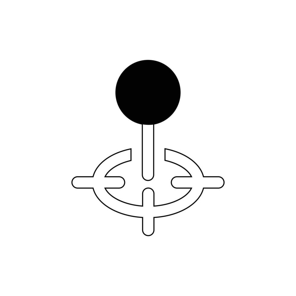 icon of simple forms of point of location vector