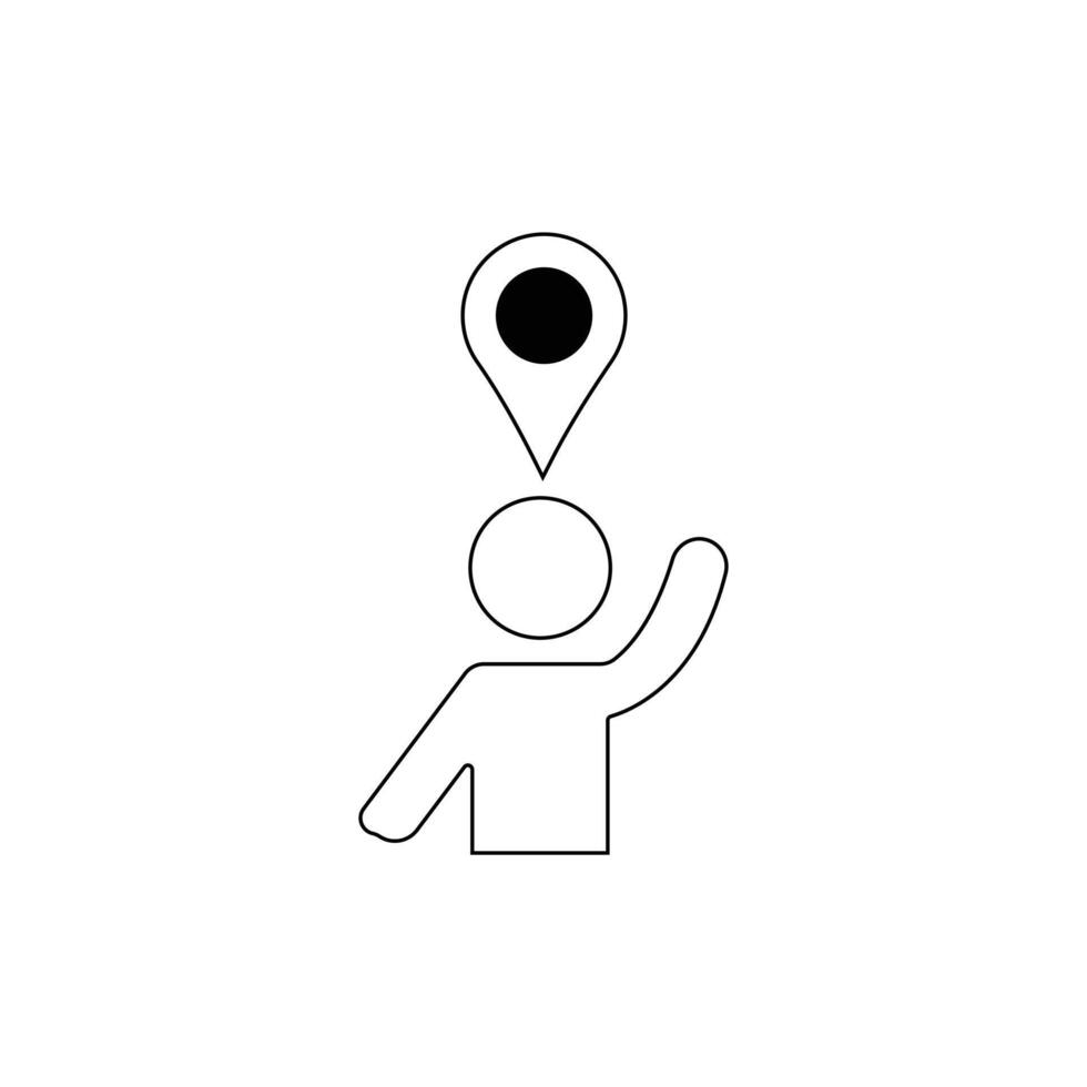 icon of simple forms of point of location vector