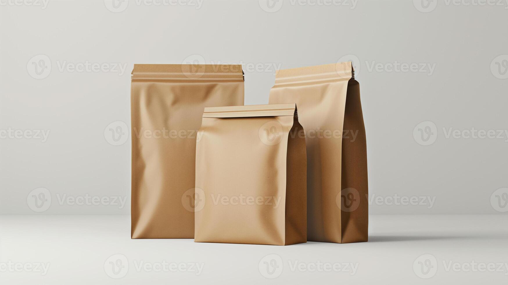 paper bag package product mockup photography, Ai genarated. template label. photo