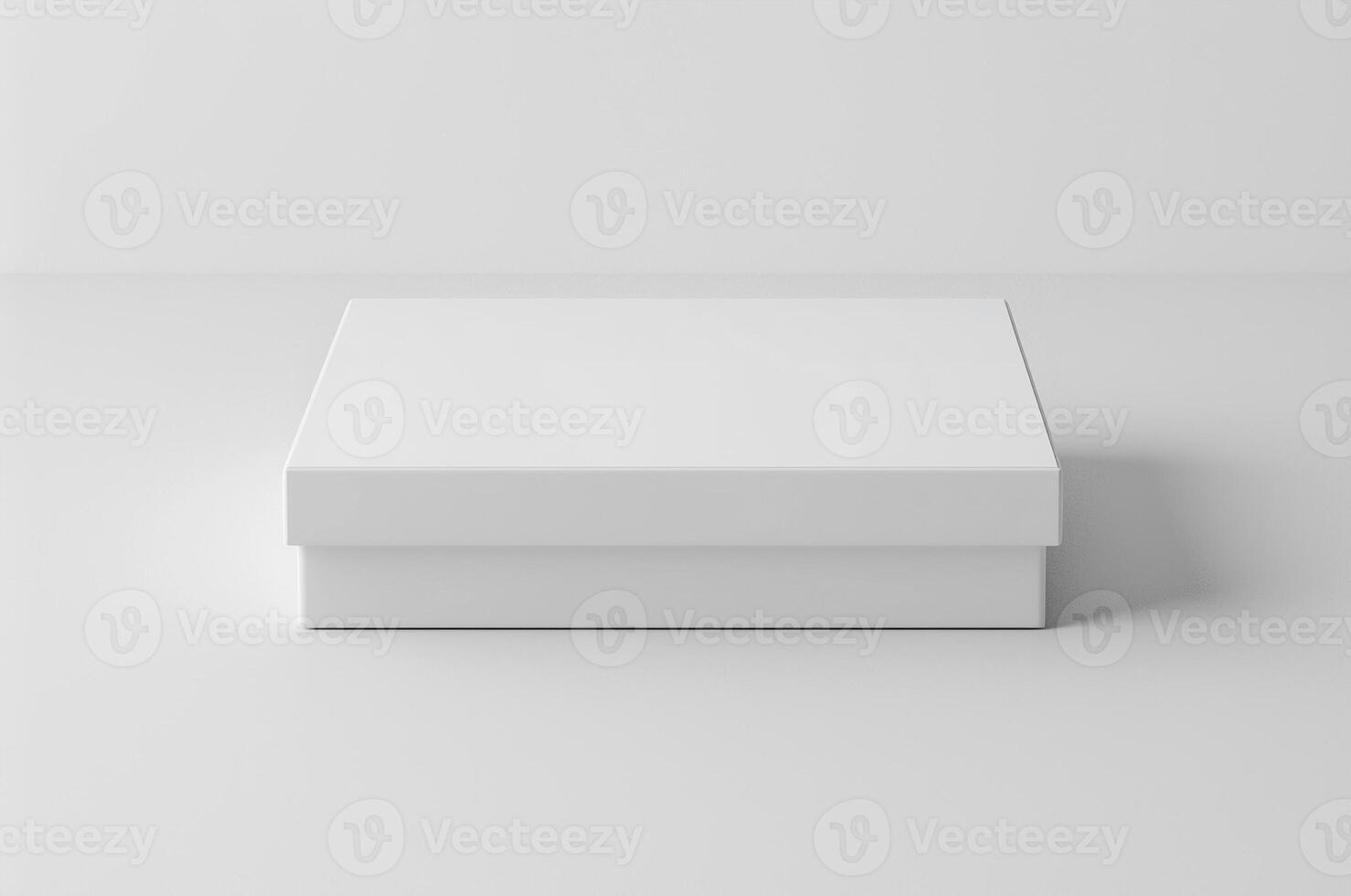 Mockup white box front view, 3D box photo