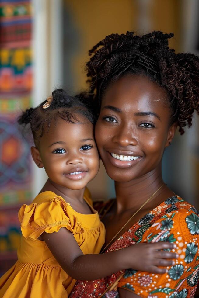 A woman and a little girl ,holding and playing with her daughter , Mother's day photo