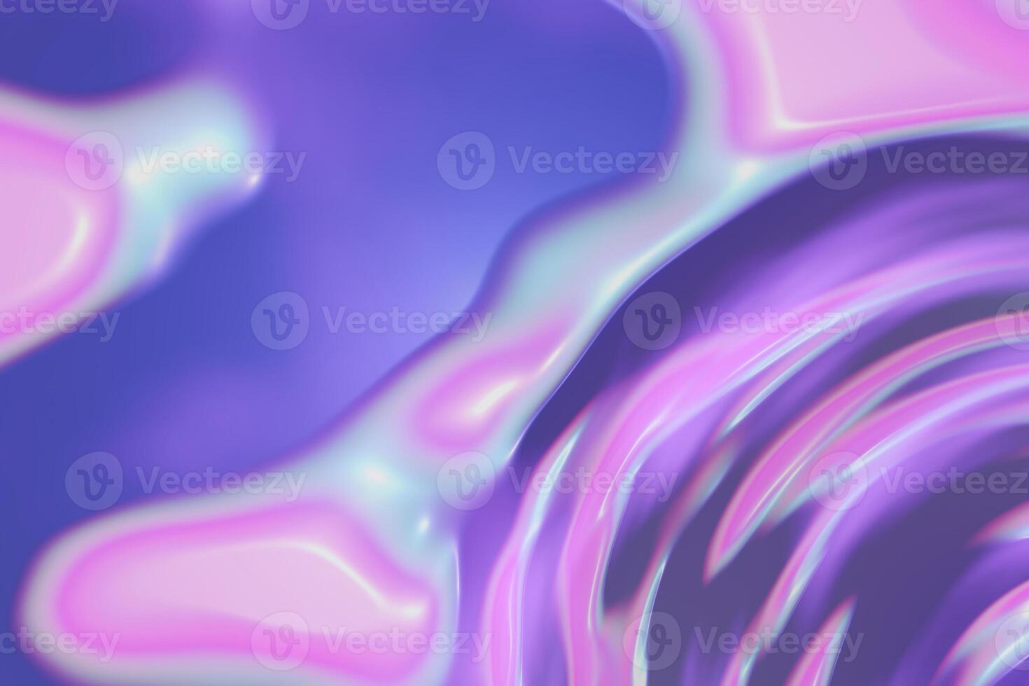 Mesmerizing abstract holographic background with fluid, liquid texture. Ideal for modern design projects, wallpapers, creative backdrops. Color gradient, y2k style, 2000s. Iridescent surface. 3D. photo