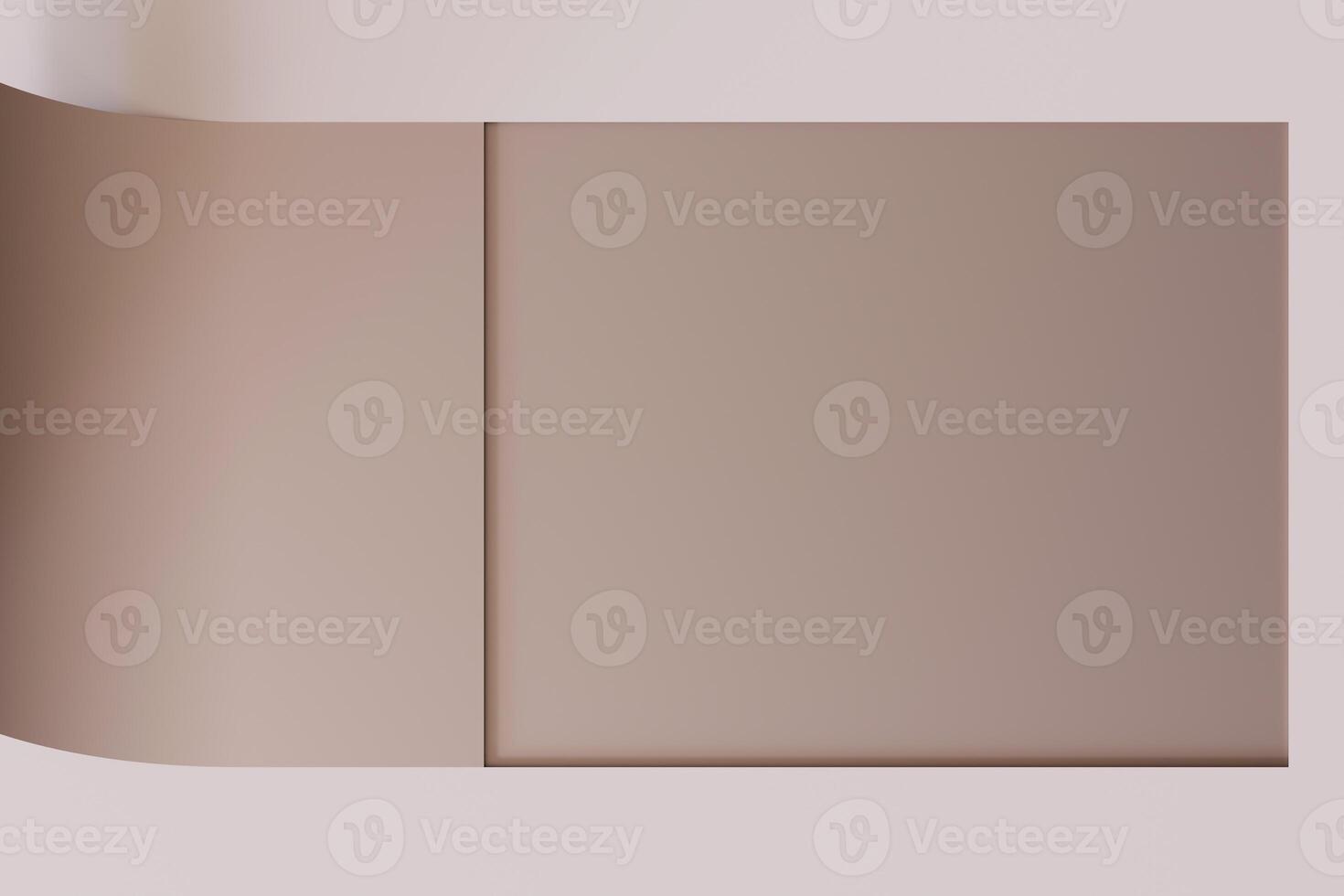 Minimalistic, abstract background, bended paper. Copy space for message, text. Beige, nude colors. Curved, rolled paper backdrop. Perfect for clean, modern design projects. 3D render. photo