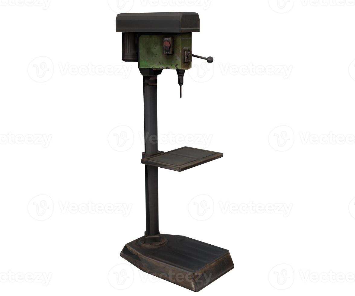 3d rendering static hand drill with stand photo