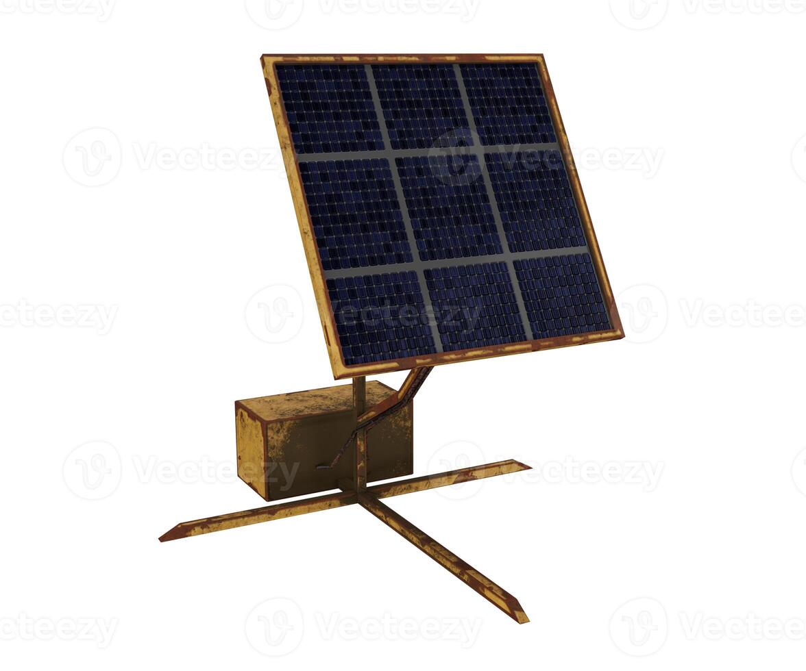 3d rendering old solar panel photo