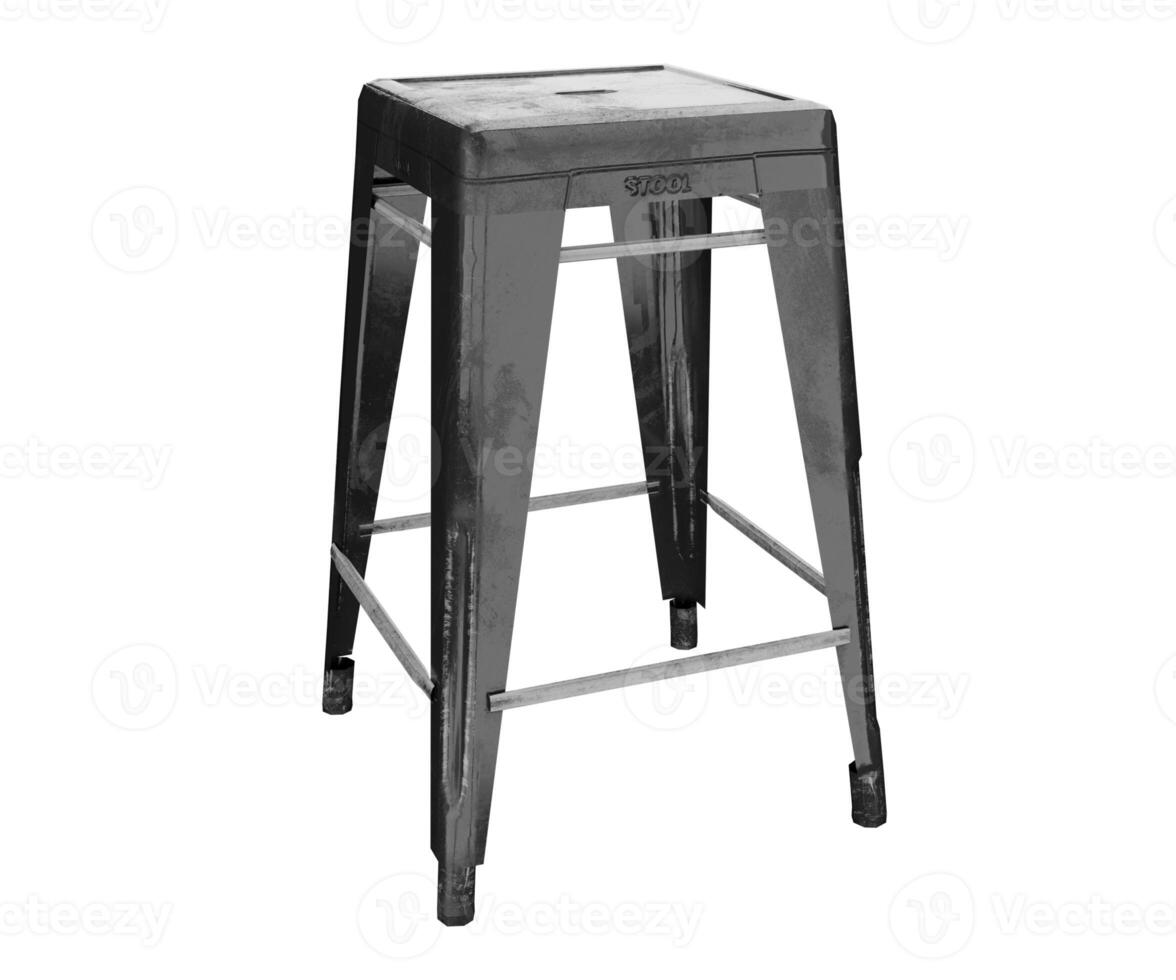 3d rendering industrial stool isolated on white background photo
