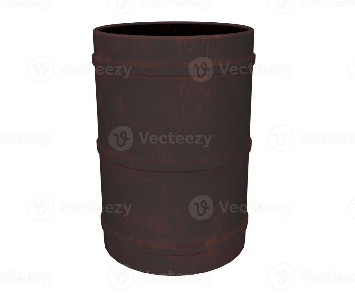 3d rendering industrial rusty barrel photo